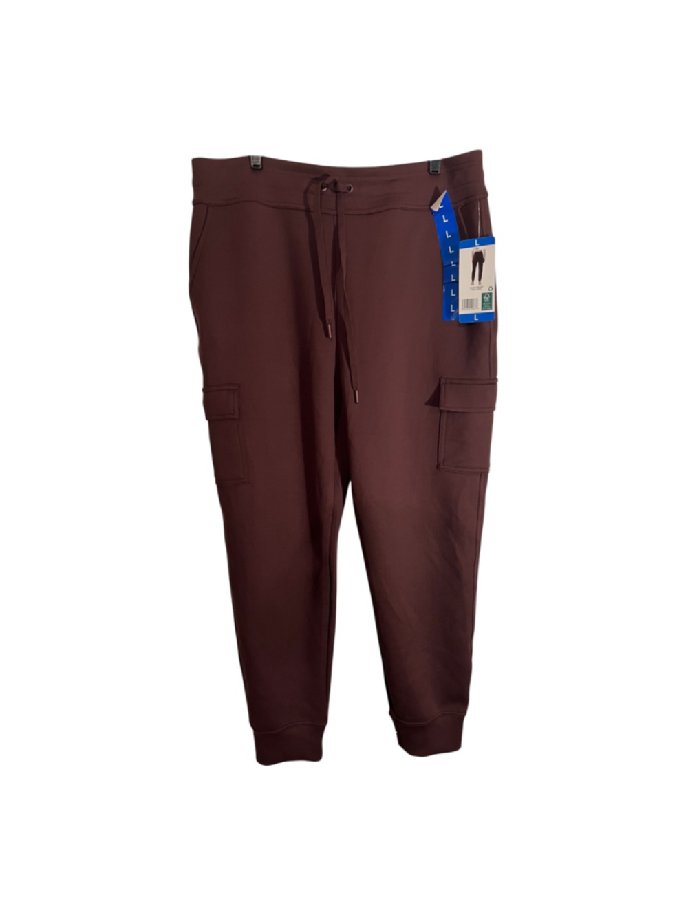 NWT 32 Degrees Women’s Burgundy Tech Cargo Jogger Sweatpants Size Large